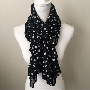 Black and White Lightweight Scarf
